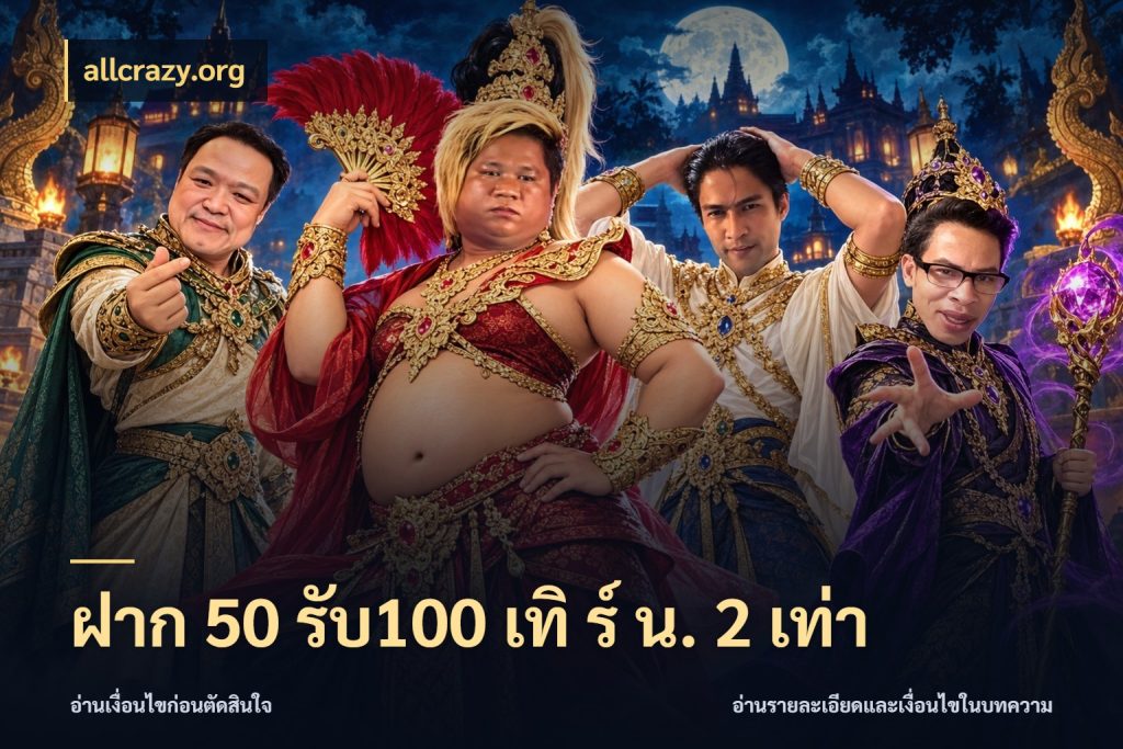 ฝาก 50 รับ100 เทิ ร์ น. 2 เท่า สายโบนัสเลือกจังหวะสนุกได้อย่างไร ในมุม allcrazy.org
