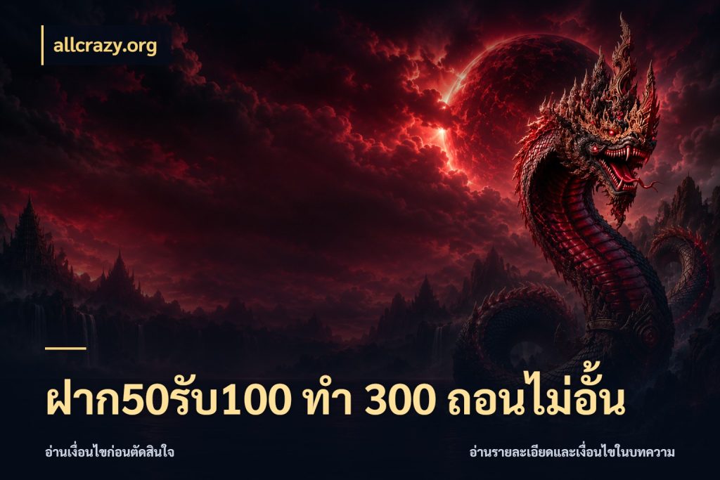 ฝาก50รับ100 ทํา 300 ถอนไม่อั้น สนุกกับตัวเลือกโปรในสไตล์ของคุณ กับ allcrazy.org