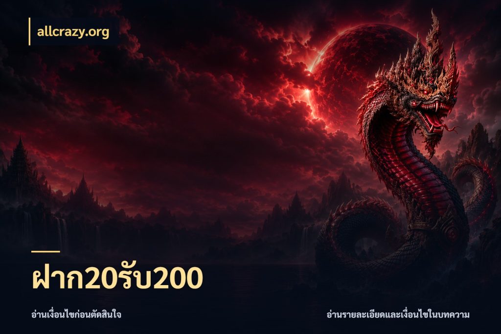 ฝาก20รับ200 เครดิตกับรูปแบบโปรที่ตรงใจ กับ allcrazy.org