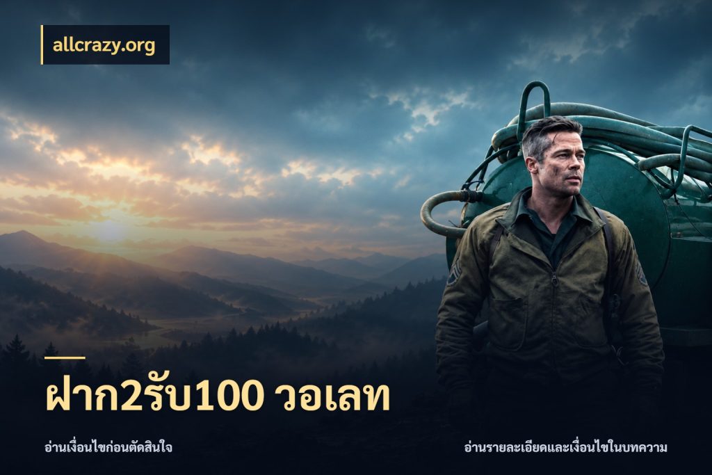 ฝาก2รับ100 วอเลท allcrazy.org เครดิตกับรูปแบบโปรที่ตรงใจ