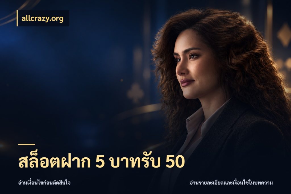สล็อตฝาก 5 บาทรับ 50 โปรยอดรับที่สายเกมสนใจ กับ allcrazy.org
