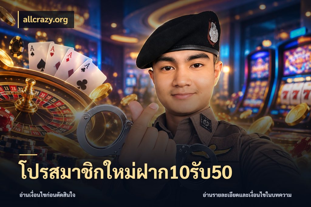 โปรสมาชิกใหม่ฝาก10รับ50 ยอดฝากและยอดรับในมุมของคนชอบลุ้น สไตล์ allcrazy.org