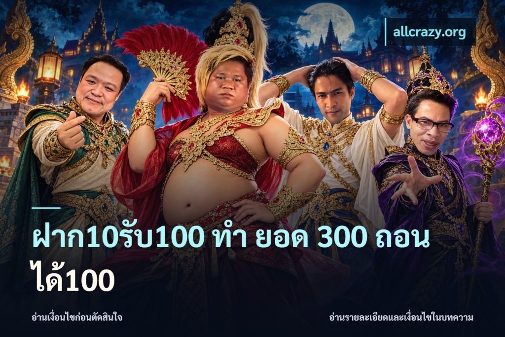 ฝาก10รับ100 ทํา ยอด 300 ถอนได้100