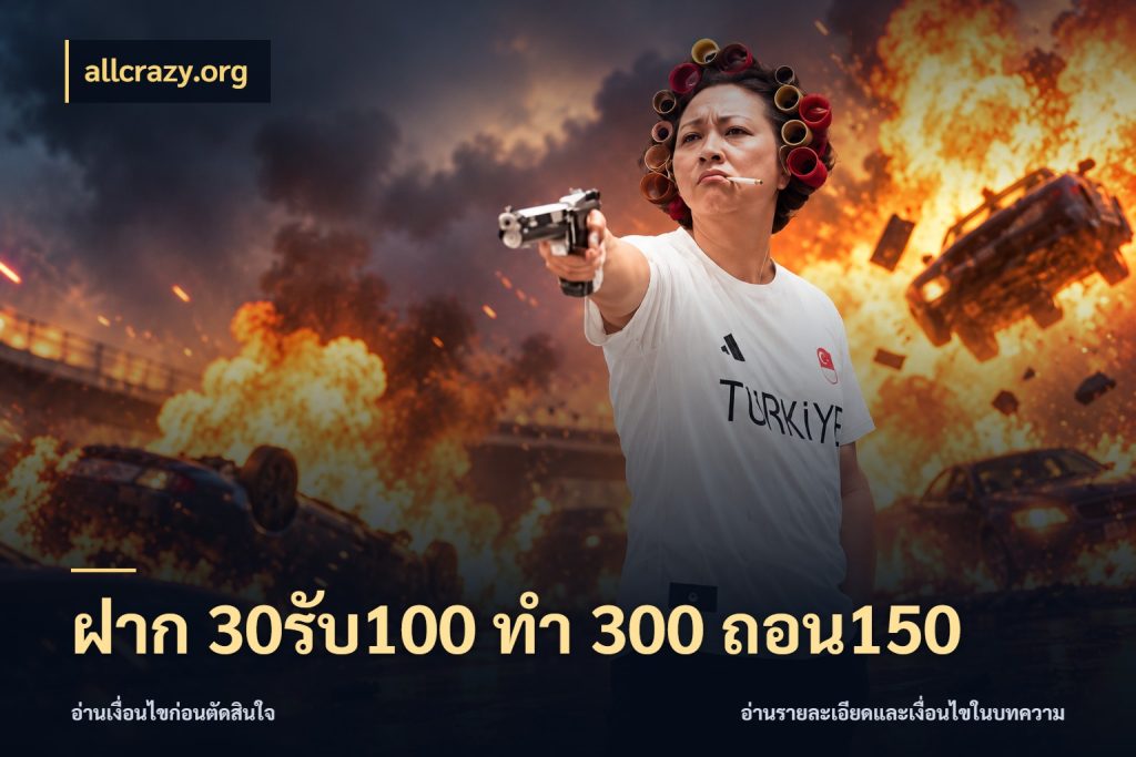 ฝาก 30รับ100 ทํา 300 ถอน150 เปิดมุมโปรให้เข้ากับเกมแนวโปรด ในมุม allcrazy.org