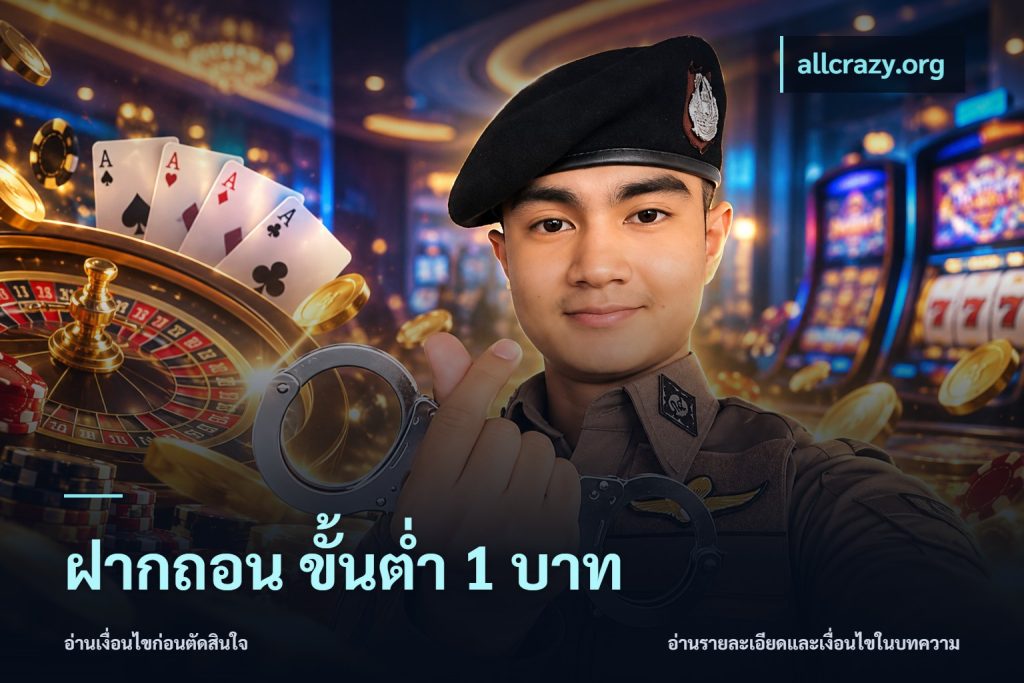 ฝากถอน ขั้นต่ำ 1 บาท